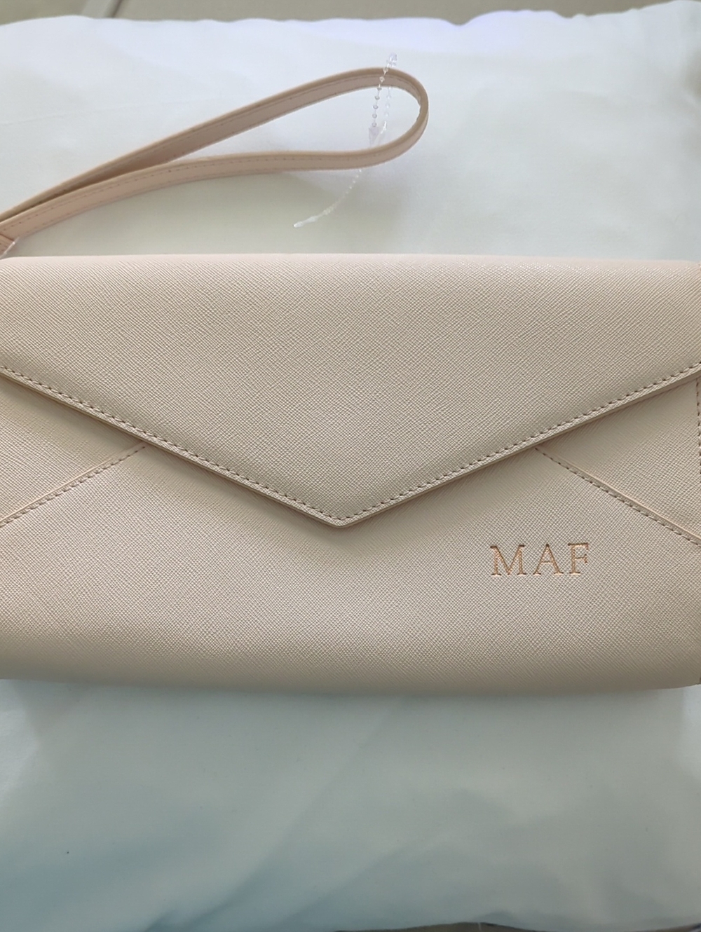 MAF Blush Envelope Wristlet Clutch NWOT